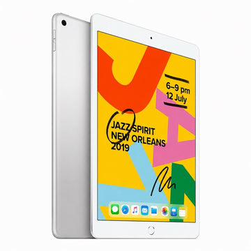 Apple iPad 7th Gen 32GB refurbished tablet, front view — THE SOURCE DFW